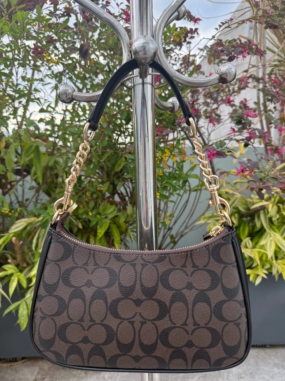 COACH Teri Brown Shoulder Bag (Brand New) (Ships Same Day)